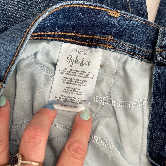 Style & Co petite slim leg crop jeans Size 12 PS - Picture 9 of 10